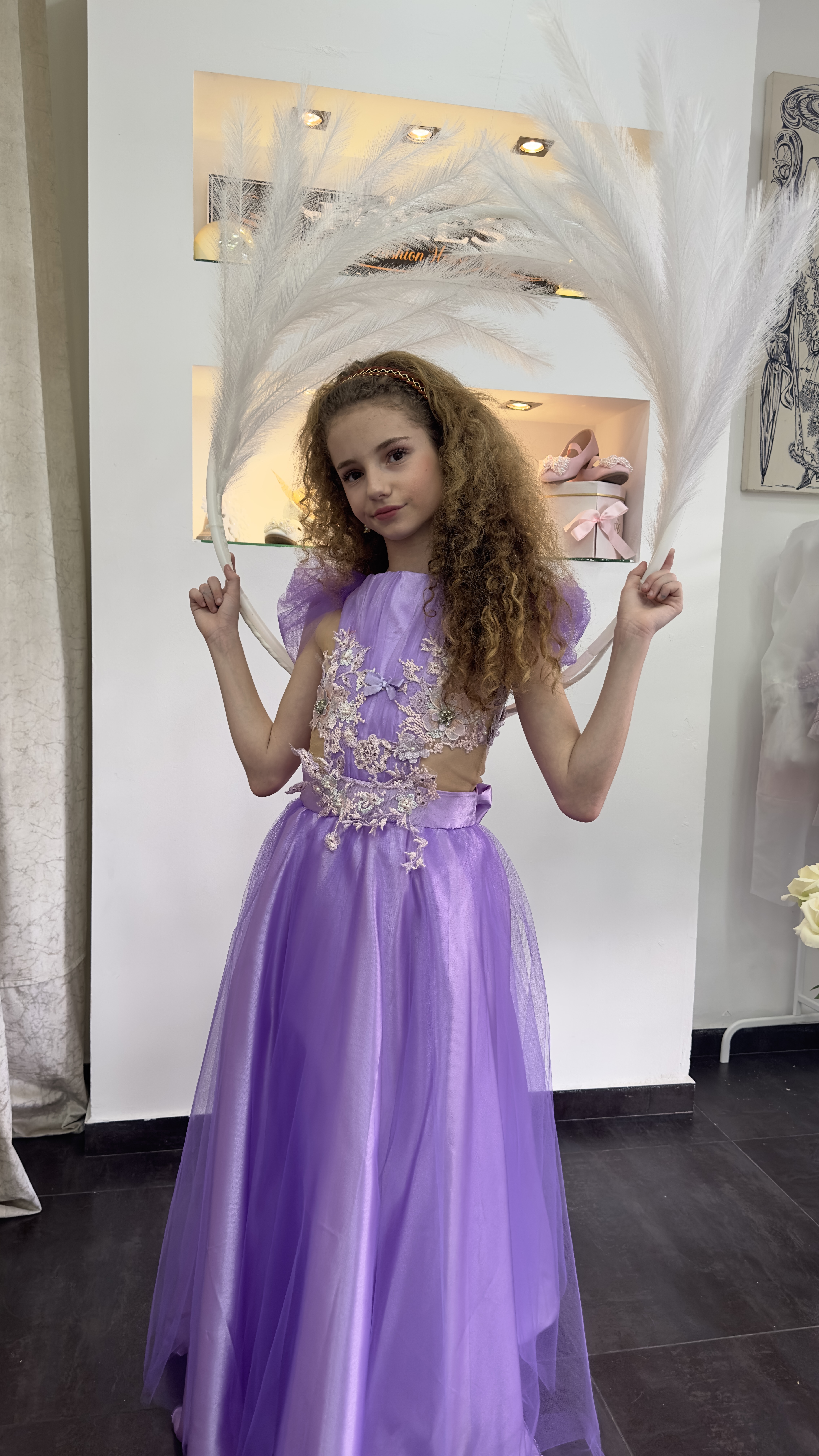 שמלת ילדות צבעונית בעיצוב ייחודי מקולקציית Foxes